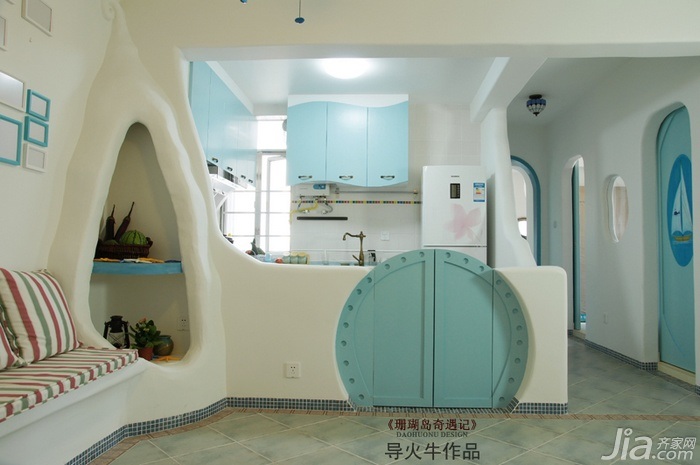 导火牛,公寓装修,80平米装修,15-20万装修,混搭风格,餐厅,餐桌,橱柜