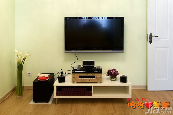婚房装修,小户型装修,50平米装修,经济型装修,田园风格,客厅,电视柜