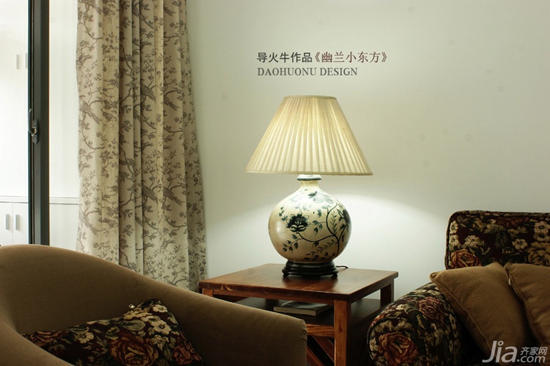 导火牛,90平米装修,公寓装修,经济型装修,中式风格,客厅,沙发,茶几,灯具