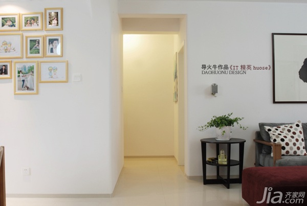 导火牛,公寓装修,90平米装修,简约风格,经济型装修,客厅,沙发,茶几,照片墙