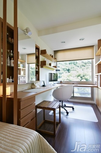 120平米装修,经济型装修,日式风格,工作区,书桌