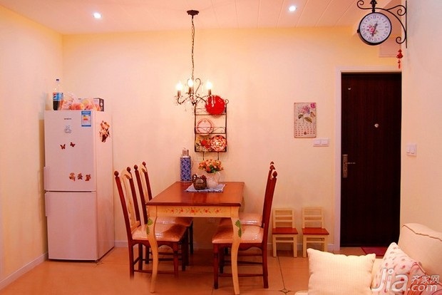 一居室装修,小户型装修,40平米装修,经济型装修,简约风格,田园风格,餐厅,餐桌