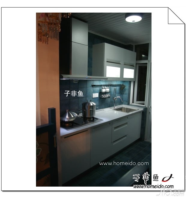 子非鱼,公寓装修,110平米装修,经济型装修,混搭风格,厨房,橱柜