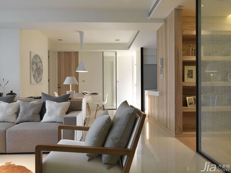 二居室装修,经济型装修,简约风格,客厅,沙发,灰色,简洁,实用
