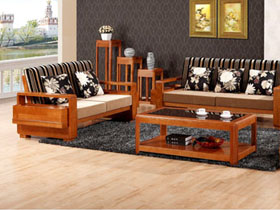 客厅组合实木沙发