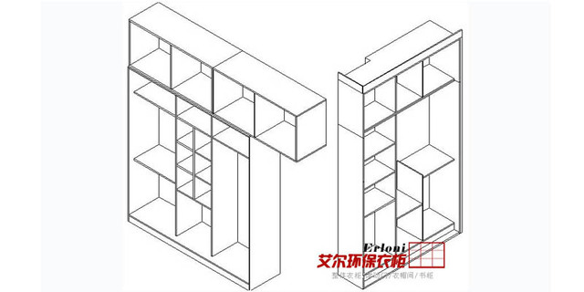 刨花板无门环保衣柜衣帽间3/5