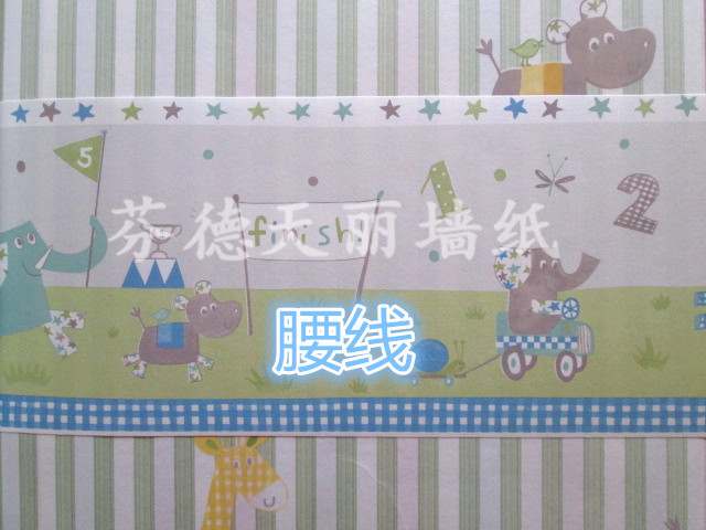 可爱卡通图案 儿童房卧室壁纸6/7