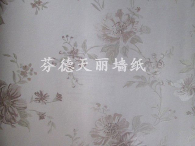 田园大花朵风格墙纸 卧室背景墙壁纸6/22