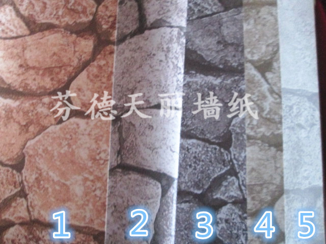 中式逼真仿石块墙纸 书房客厅背景墙壁纸14/14