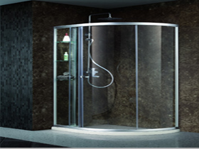 左移門式圓弧形鋁合金邊框淋浴房