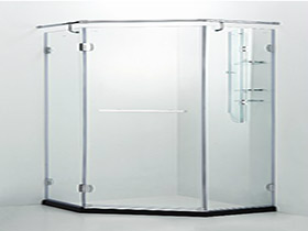 安全鋼化防爆玻璃無框開門淋浴房