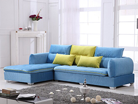 藍色純色小清新沙發10套圖