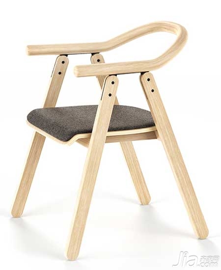 极简弯曲木工艺扶手椅设计欣赏
