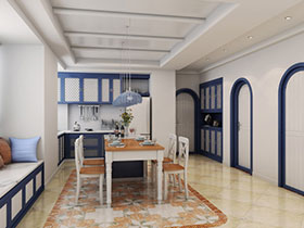 浪漫地中海風 13張藍色櫥柜設計圖