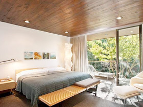 宜人睡眠环境 12款实木卧室吊顶图片