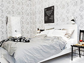 臥室灰白色壁紙圖片 墻面傳統裝修
