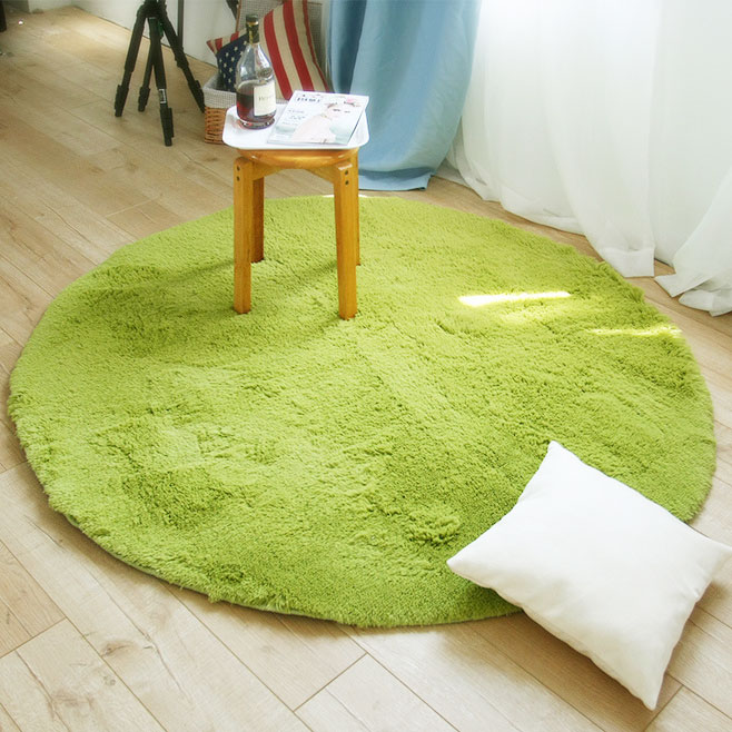 绿色圆形地毯设计图