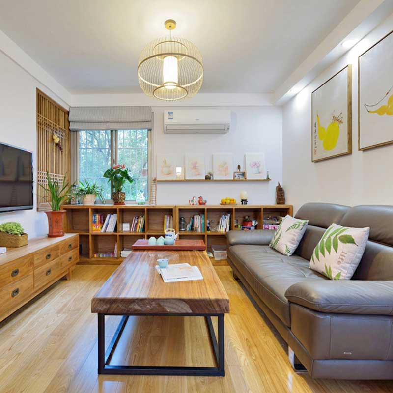 日式风格,70平米装修,简洁,三居室装修,客厅