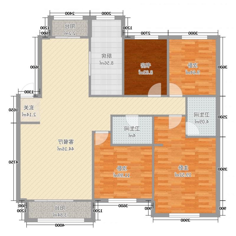 卫生间在中央，次卧室房间太小，这样的户型怎么改更合理？