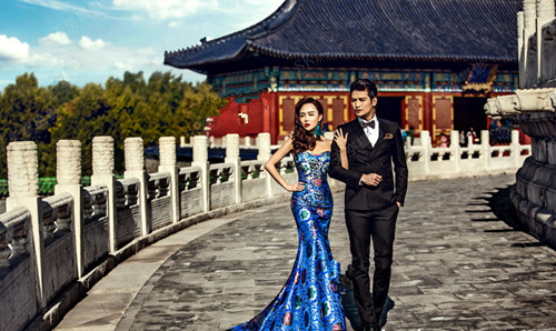 中式婚纱图片 中式婚纱照服装搭配