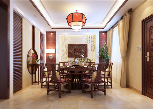 中式餐厅装修效果图 温馨浓郁氛围的中式餐厅