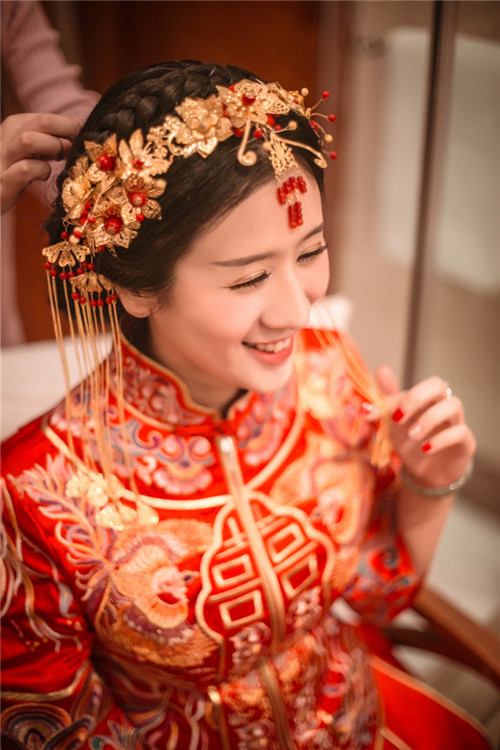 中式新娘云锦国服(2)