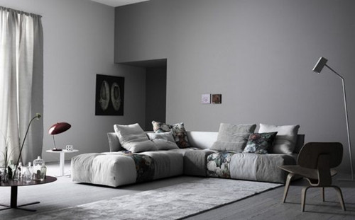 灰色沙发配什么颜色的沙发垫和茶几 效果图怎