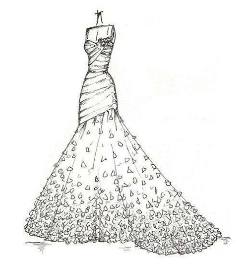 设计师的婚纱手稿欣赏 如何根据肤色挑选婚纱