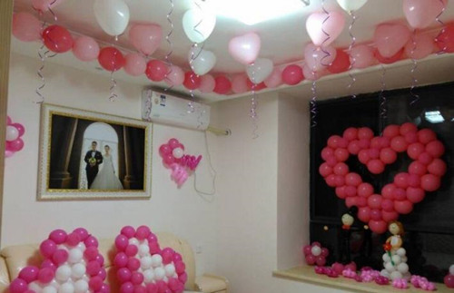 婚房气球布置教程 结婚气球怎么绑_婚房装修_