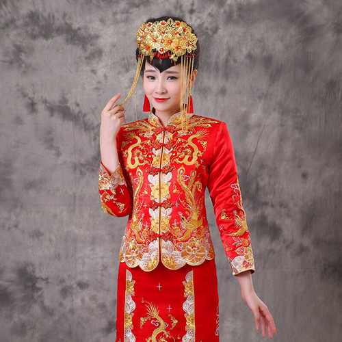 中式结婚礼服女装图片 中式婚礼新娘穿什么_婚