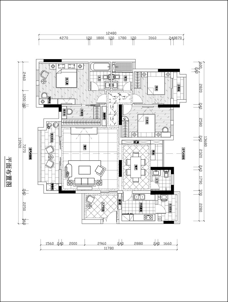 君华新城户型改造图,户型改造设计,户型改造案例-齐家装修网