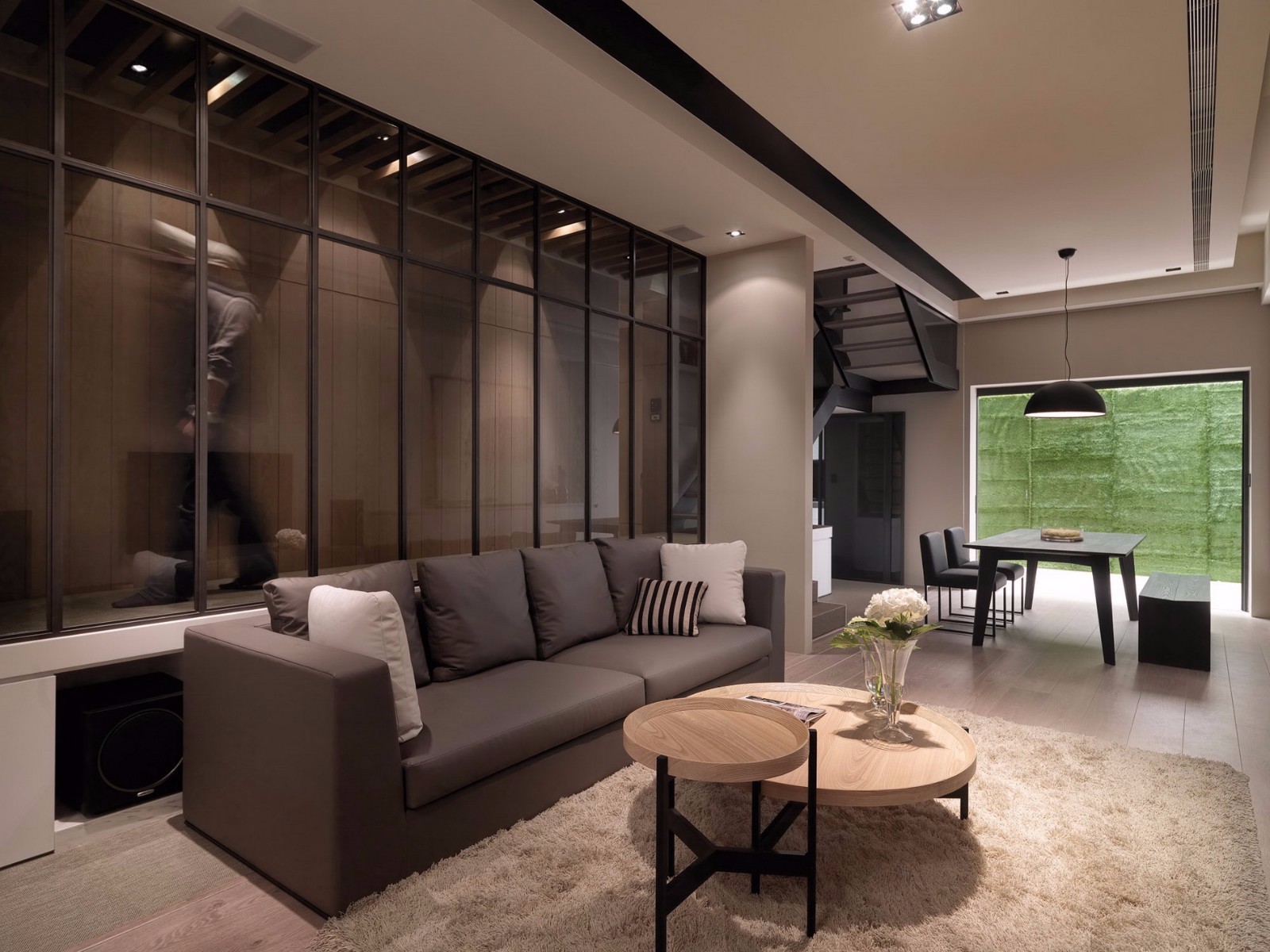 公寓装修,140平米以上装修,20万以上装修,客厅,现代简约风格,沙发背景墙,沙发,灰色