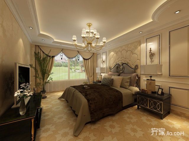 140㎡欧式风格四居卧室装修效果图1/7