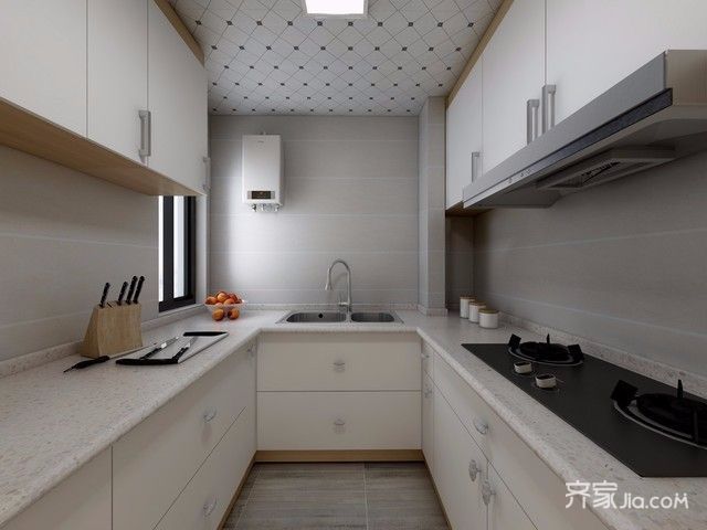 简约日式风格三居厨房装修效果图2/4