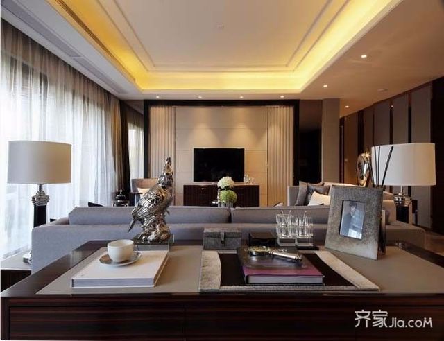 现代风格三居室装修客厅设计图4/4