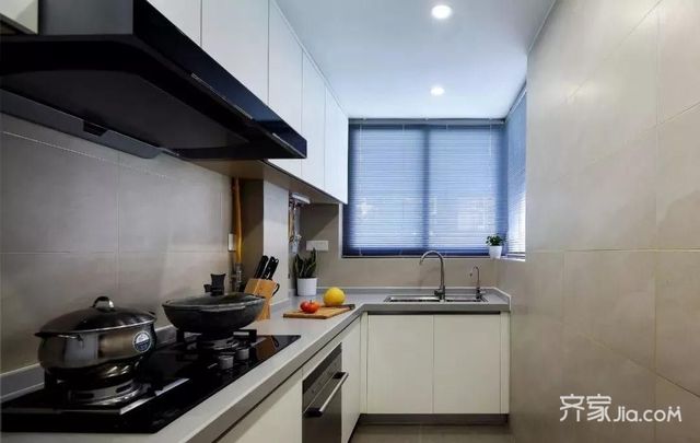 简约北欧风二居装修厨房构造图1/5