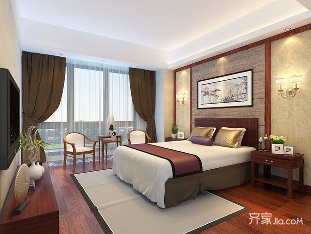 150平中式风格四房卧室装修效果图4/5