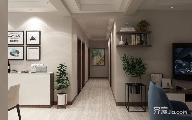 现代简约四居室装修过道设计图3/4