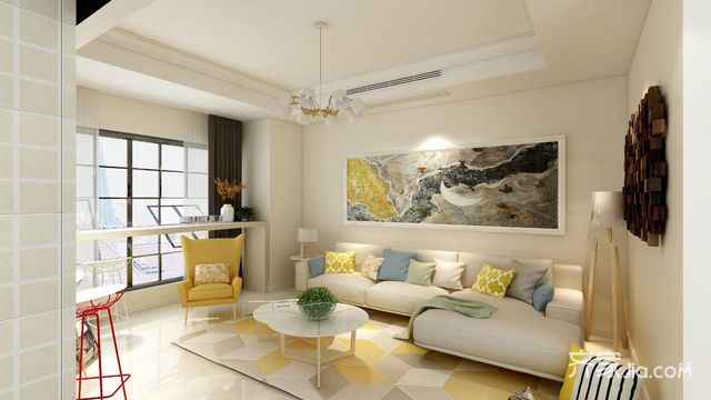 温馨简约宜家风格客厅装修效果图3/4