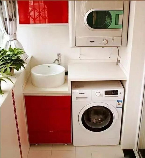 洗衣机柜子阳台装修效果图 感受精美的洗衣机