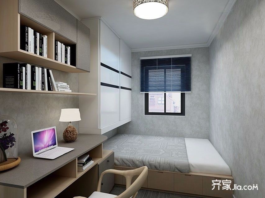 5万50平米宜家二居室装修效果图,港湾装修案例效果图