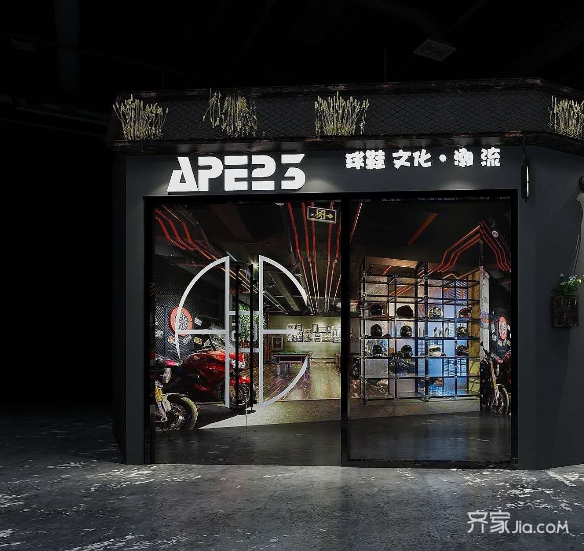 7万30平米混搭商铺装修装修效果图,ape23潮店装修图