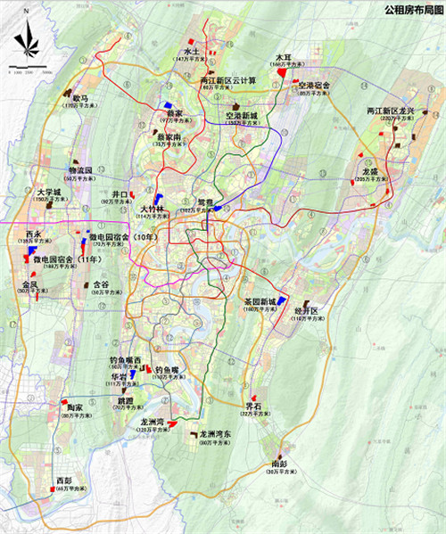 重庆主城公租房分布图