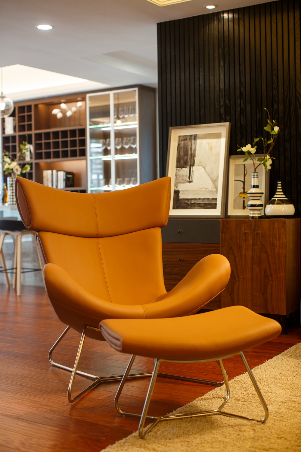 北欧风格,140平米以上装修,20万以上装修,大户型,橙色,椅子