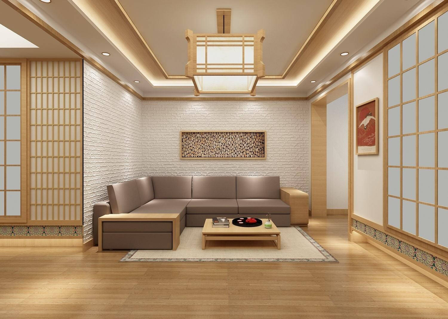 二居室装修,70平米装修,5-10万装修,日式风格,沙发背景墙,原木色