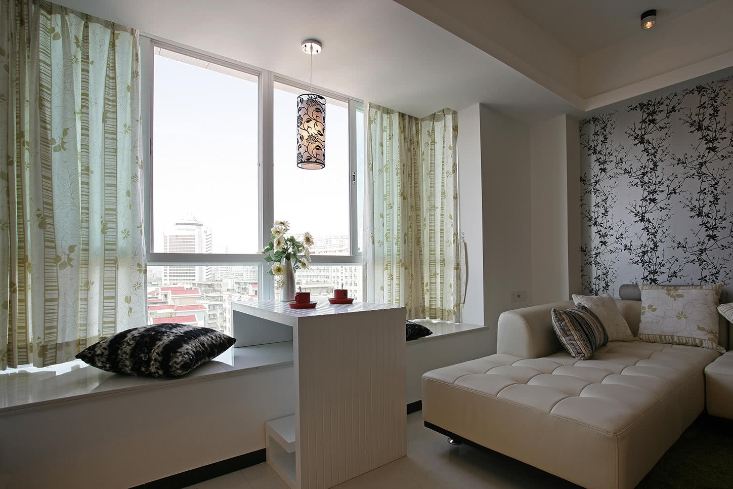 90平米装修,三居室装修,现代简约风格,10-15万装修,客厅,白色