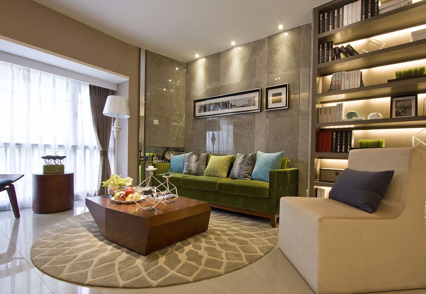 二居室装修,120平米装修,10-15万装修,现代简约风格,沙发背景墙,灰色