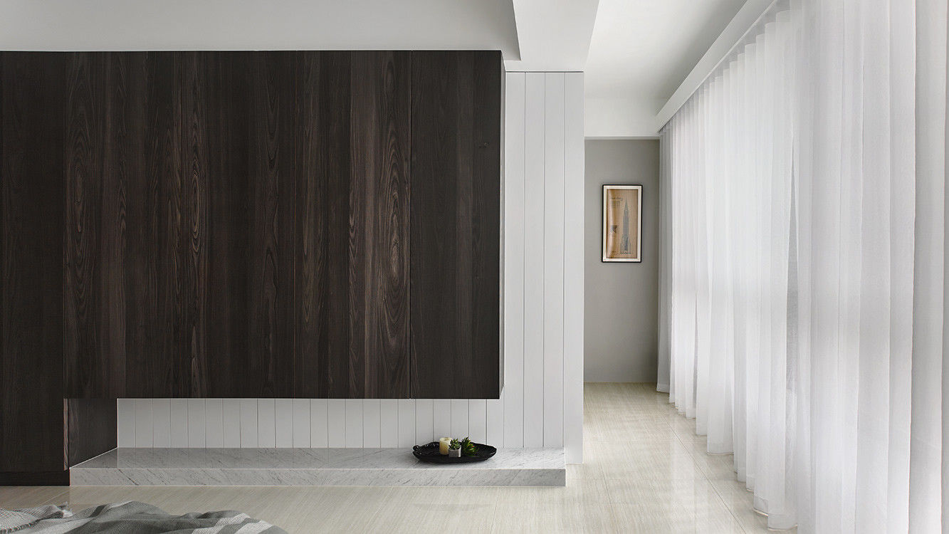 165平米现代风格木饰墙柜装修效果图