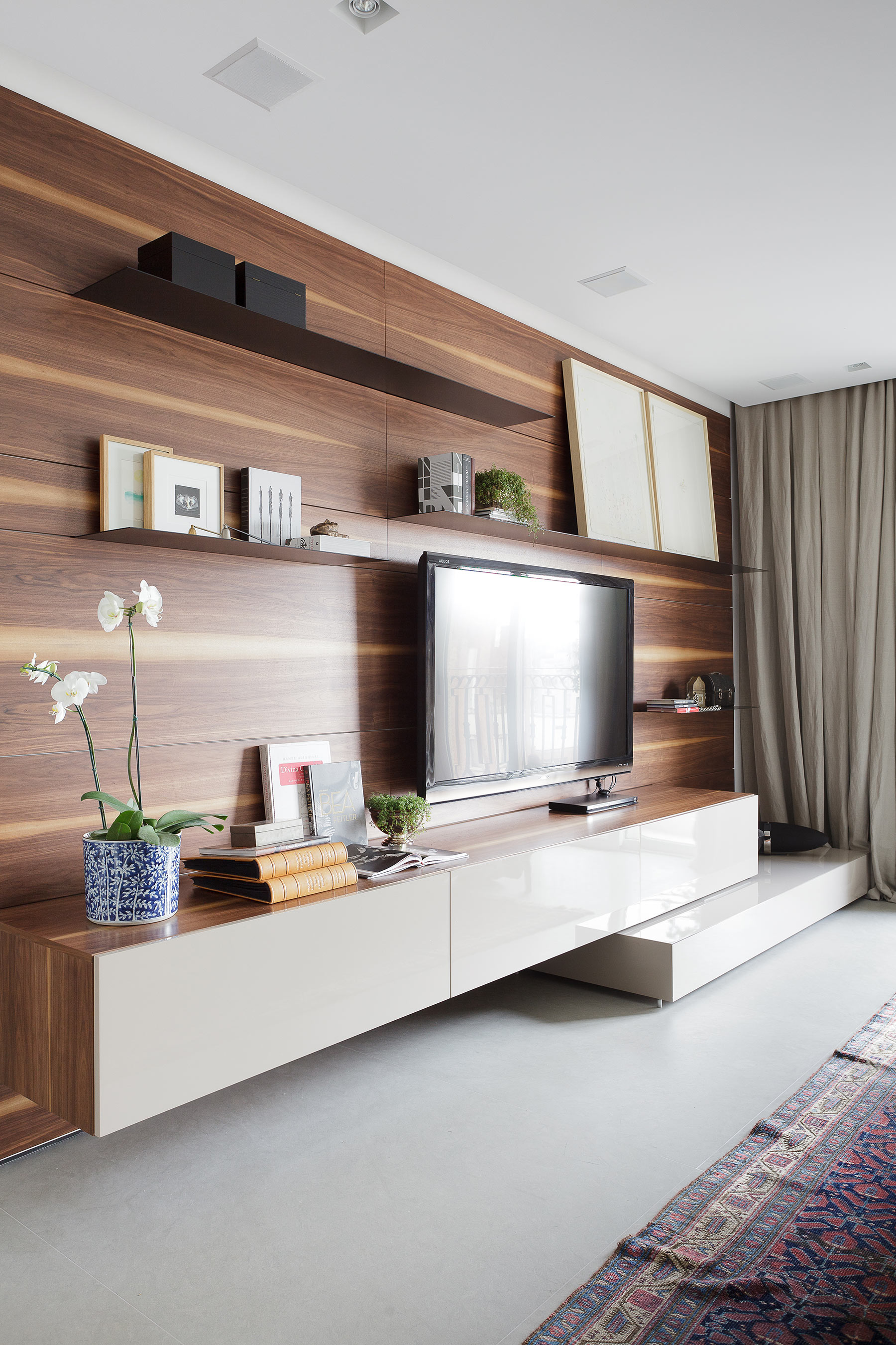 大户型,公寓装修,20万以上装修,140平米以上装修,现代简约风格,电视柜,原木色