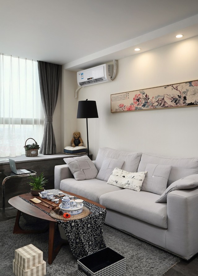 55㎡Loft公寓装修客厅一角7/13